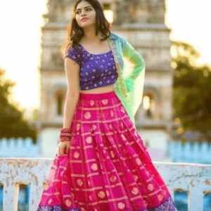 Saree to lehenga upcycle